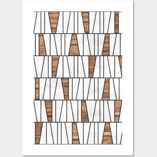 Mid-Century Modern Pattern No.4 - Concrete and Wood Posters and Art